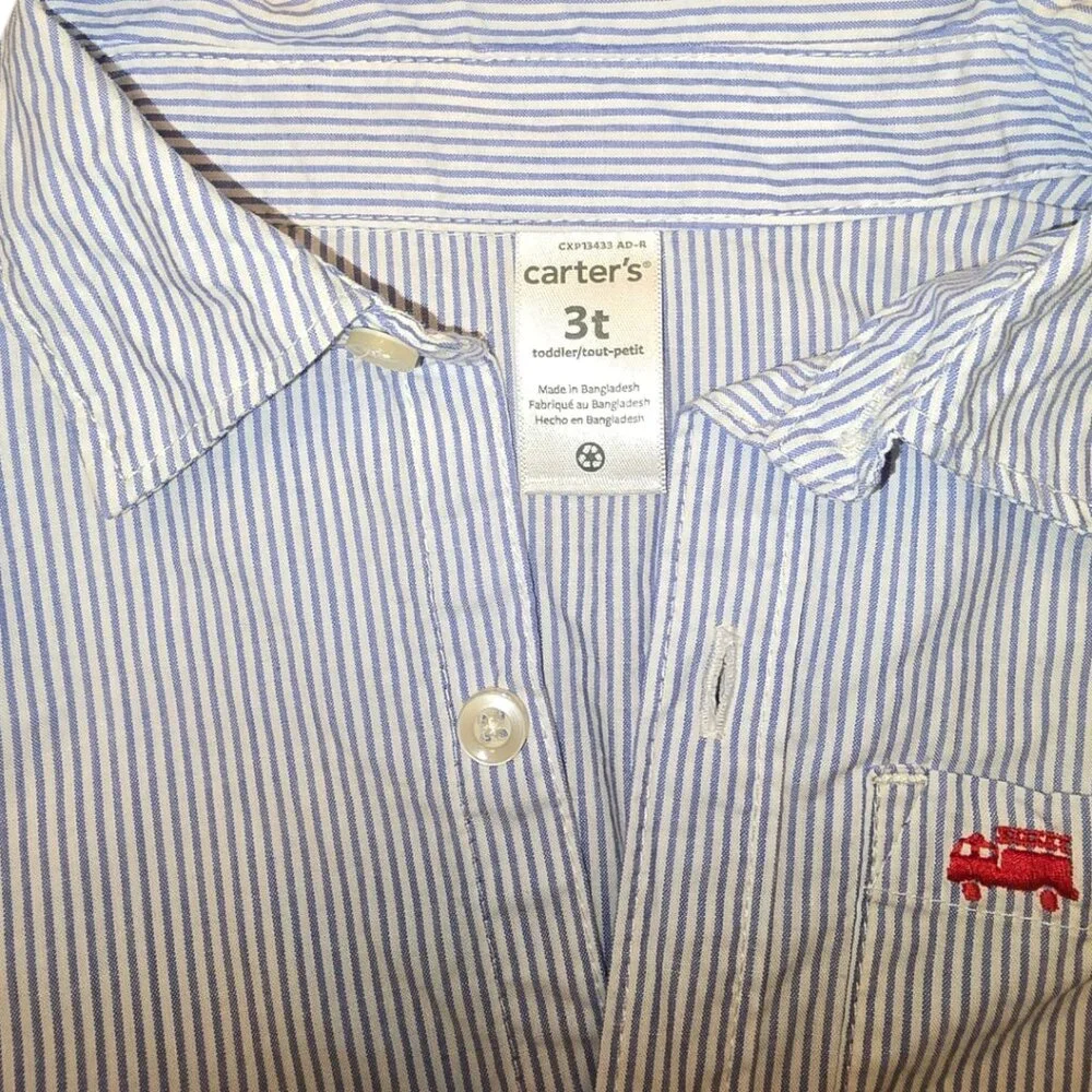 Boys Bundle - Two Striped Button Down Shirts sz 3T